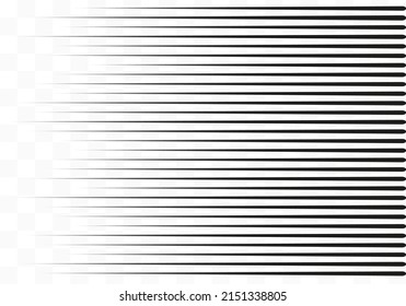 Speed lines. Design element, motion effect signs. Black lines on white background. Vector illustration.