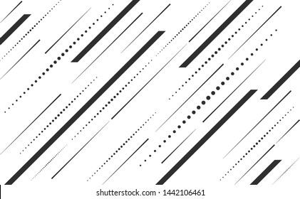 Speed lines and dots lines angle vector background abstract