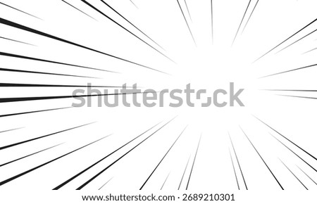 Speed lines effect background isolated on white