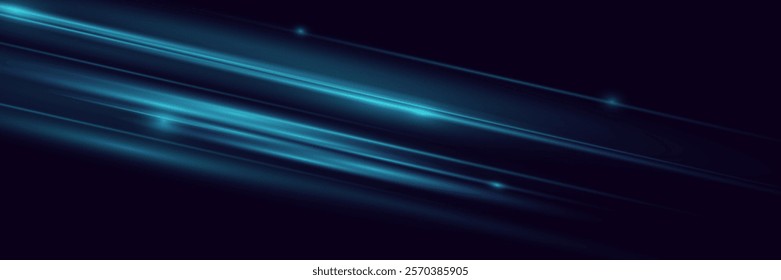 Speed ​​light lines effect. Vector illustration