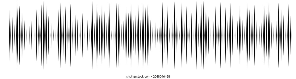 Speed Lines in equalizer Form . Sound wave .Vector Illustration .Technology  Logo . Design element . Abstract Geometric shape .
