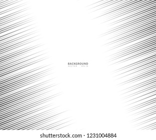 Speed lines Flying particles, Fight stamp Manga graphic texture, Comic book speed horizontal lines on white background