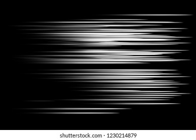 Speed lines. Flying particles. Graphic texture. Sun rays or star burst. Black vector elements on white background.