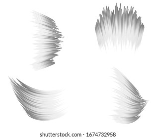 Speed lines Flying particles pattern, Fight stamp Manga graphic texture, Comic book speed horizontal lines on white background. Fast vector - illustrator