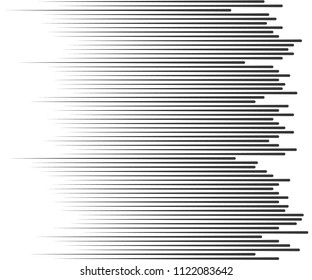 Speed lines Flying particles Seamless pattern Fight stamp Manga graphic texture Black vector elements on white background