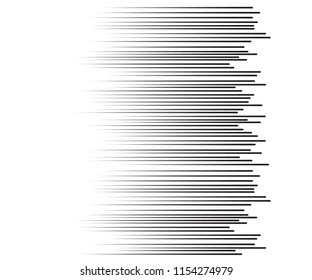 Speed lines Flying particles Seamless pattern, Fight stamp Manga graphic texture, Comic book speed horizontal lines on white background