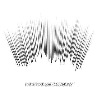 Speed lines Flying particles Seamless pattern, Fight stamp Manga graphic texture, Comic book speed horizontal lines on white background