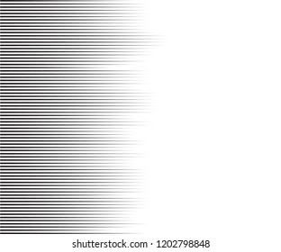 Speed lines Flying particles Seamless pattern, Fight stamp Manga graphic texture, Comic book speed horizontal lines on white background