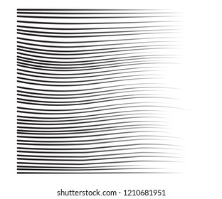 Speed lines Flying particles Seamless pattern, Fight stamp Manga graphic texture, Comic book speed horizontal lines on white background