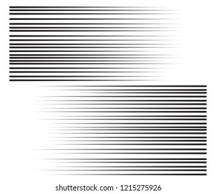 Speed lines Flying particles Seamless pattern, Fight stamp Manga graphic texture, Comic book speed horizontal lines on white background