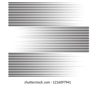 Speed lines Flying particles Seamless pattern, Fight stamp Manga graphic texture, Comic book speed horizontal lines on white background
