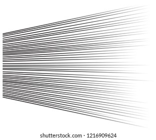 Speed lines Flying particles Seamless pattern, Fight stamp Manga graphic texture, Comic book speed horizontal lines on white background
