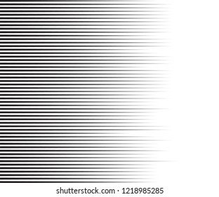 Speed lines Flying particles Seamless pattern, Fight stamp Manga graphic texture, Comic book speed horizontal lines on white background