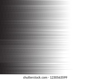 Speed lines Flying particles Seamless pattern, Fight stamp Manga graphic texture, Comic book speed horizontal lines on white background