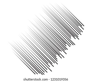 Speed lines Flying particles Seamless pattern, Fight stamp Manga graphic texture, Comic book speed horizontal lines on white background