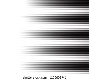 Speed lines Flying particles Seamless pattern, Fight stamp Manga graphic texture, Comic book speed horizontal lines on white background