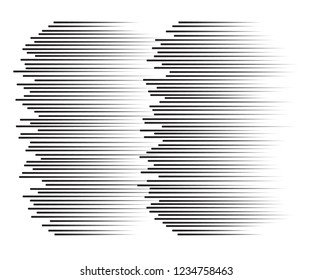 Speed lines Flying particles Seamless pattern, Fight stamp Manga graphic texture, Comic book speed horizontal lines on white background