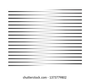 Speed lines Flying particles Seamless pattern, Fight stamp Manga graphic texture, Comic book speed horizontal lines on white background