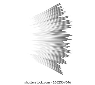 Speed lines Flying particles Seamless pattern, Fight stamp Manga graphic texture, Comic book speed horizontal lines on white background