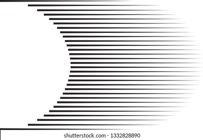 Speed Lines  Form . Vector Illustration .Technology  Logo . Design element . Abstract Geometric shape . 