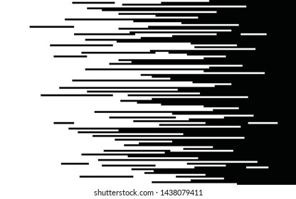 Speed lines Gradient seamless pattern Vector texture Fast effect design Black elements on white background