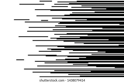 Speed lines Gradient seamless pattern Vector texture Fast effect design Black elements white background
