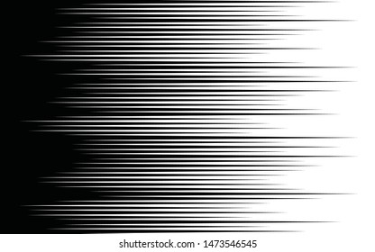 Speed lines Gradient seamless pattern Vector texture Fast effect design Black elements on white background