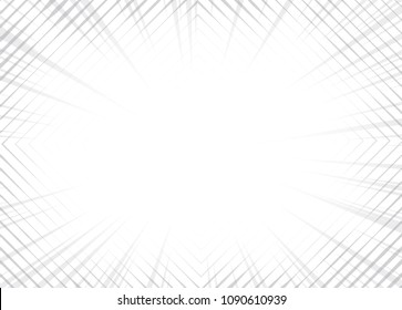 Speed Lines Halftone Background for Web Layout. White and Grey Half Tone Vector Pattern with Dots, Beams and Gradient Lines