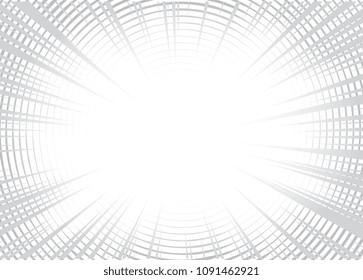Speed Lines Halftone Background for Web Layout. White and Grey Half Tone Vector Pattern with Beams and Gradient Lines
