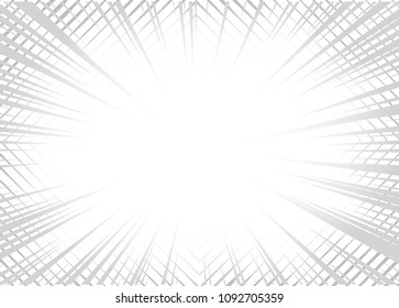 Speed Lines Halftone Background for Web Layout. White and Grey Half Tone Vector Pattern with Beams and Gradient Lines