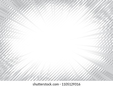 Speed Lines Halftone Background for Web Layout. White and Grey Half Tone Vector Pattern with Beams and Gradient Lines