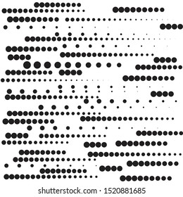 Speed Lines in halftone dots Form . Vector Illustration .Technology  Logo . Design element . Abstract Geometric shape . 
