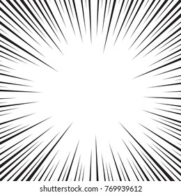 Speed lines isolated on white. Warp vectoreffect. Motion comics illustration.