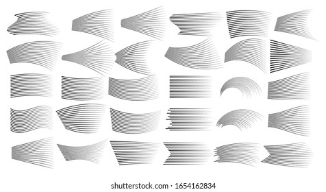 Speed lines isolated set. Motion effect for your design. 