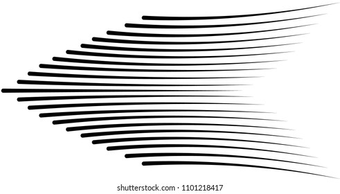 Speed lines isolated set. Sun rays or star burst Black vector elements Isolated.Set of different simple black vector speed lines.