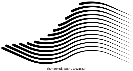 Speed lines isolated set. Sun rays or star burst Black vector elements Isolated.Set of different simple black vector speed lines.