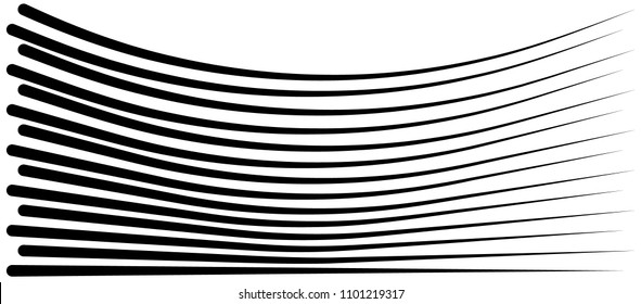 Speed lines isolated set. Sun rays or star burst Black vector elements Isolated.Set of different simple black vector speed lines.