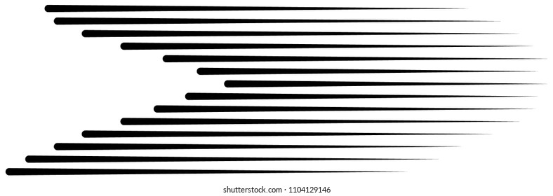 Speed lines isolated set. Sun rays or star burst Black vector elements Isolated.Set of different simple black vector speed lines.