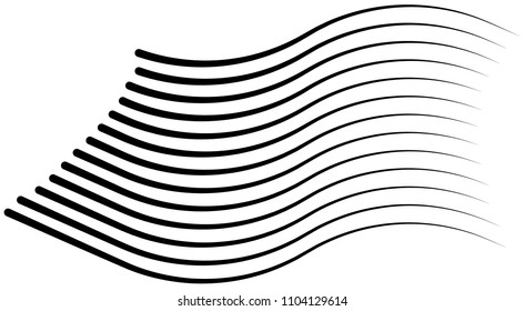 Speed lines isolated set. Sun rays or star burst Black vector elements Isolated.Set of different simple black vector speed lines.