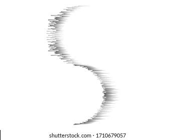 Líneas de velocidad en el formulario de la letra. Logotipo de la Ilustración de vectores .Tecnología . Elemento de diseño . Forma geométrica abstracta . 