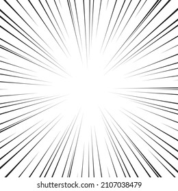Manga de líneas de velocidad, elemento de diseño de historietas. Ilustración vectorial