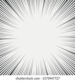 Speed lines Manga frame , Comic book action lines , Cartoon background , Comic background vector illustration