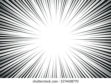 Speed lines Manga frame , Comic book action lines , Cartoon background , Comic background vector illustration