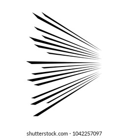 Speed lines manga style. Abstract background. Lines in perspective. Vector