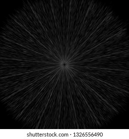 Speed lines. Motion through the space. Vector Illustration. Shine.