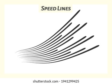 Las líneas de velocidad están subiendo en perspectiva. Elemento vector sobre un fondo aislado.
