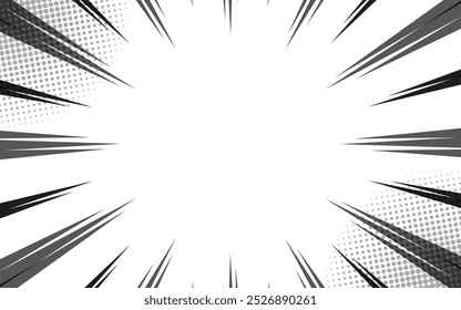  Geschwindigkeitslinien auf weißem Hintergrund. Anime-Comic-Geschwindigkeit Linien Bewegung Effekt.