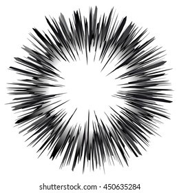 Speed Lines sphere. Graphic Explosion. Design Element. Vector Illustration