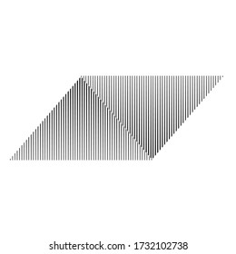 Speed Lines in triangle Form . Vector Illustration .Technology  Logo . Design element . Abstract Geometric shape .