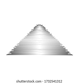 Speed Lines in triangle Form . Vector Illustration .Technology  Logo . Design element . Abstract Geometric shape .